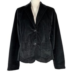 Eddie Bauer Cotton Velvet Stretch Lined Blazer